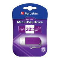 Verbatim Mini 32GB Flash Drive - Violet - USB 2.0