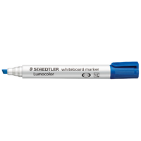 MARKER WHITEBOARD STAEDTLER LUMOCOLOR 351B CHISEL TIP BLUE(BX10) - MARKER WHITEBOARD STAEDTLER LUMOCOLOR 351B CHISEL TIP BLUE