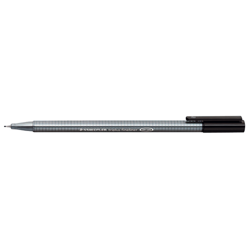 PEN STAEDTLER FT TRIPLUS FINELINER BLACK(BX10) - PEN STAEDTLER FT TRIPLUS FINELINER BLACK