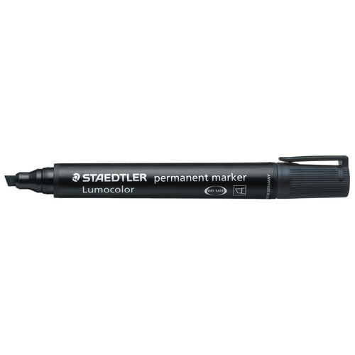 MARKER STAEDTLER 350-9 PERM CHISEL BLACK(BX10) - MARKER STAEDTLER 350-9 PERM CHISEL BLACK