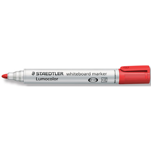 MARKER WHITEBOARD STAEDTLER LUMOCOLOR 351 2MM BULLET RED(BX10) - MARKER WHITEBOARD STAEDTLER LUMOCOLOR 351 2MM BULLET RED