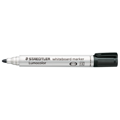 MARKER WHITEBOARD STAEDTLER LUMOCOLOR 351 2MM BULLET BLACK(BX10) - MARKER WHITEBOARD STAEDTLER LUMOCOLOR 351 2MM BULLET BLACK